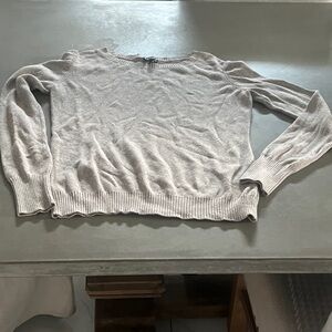 Express Light Gray Crew Neck Sweater